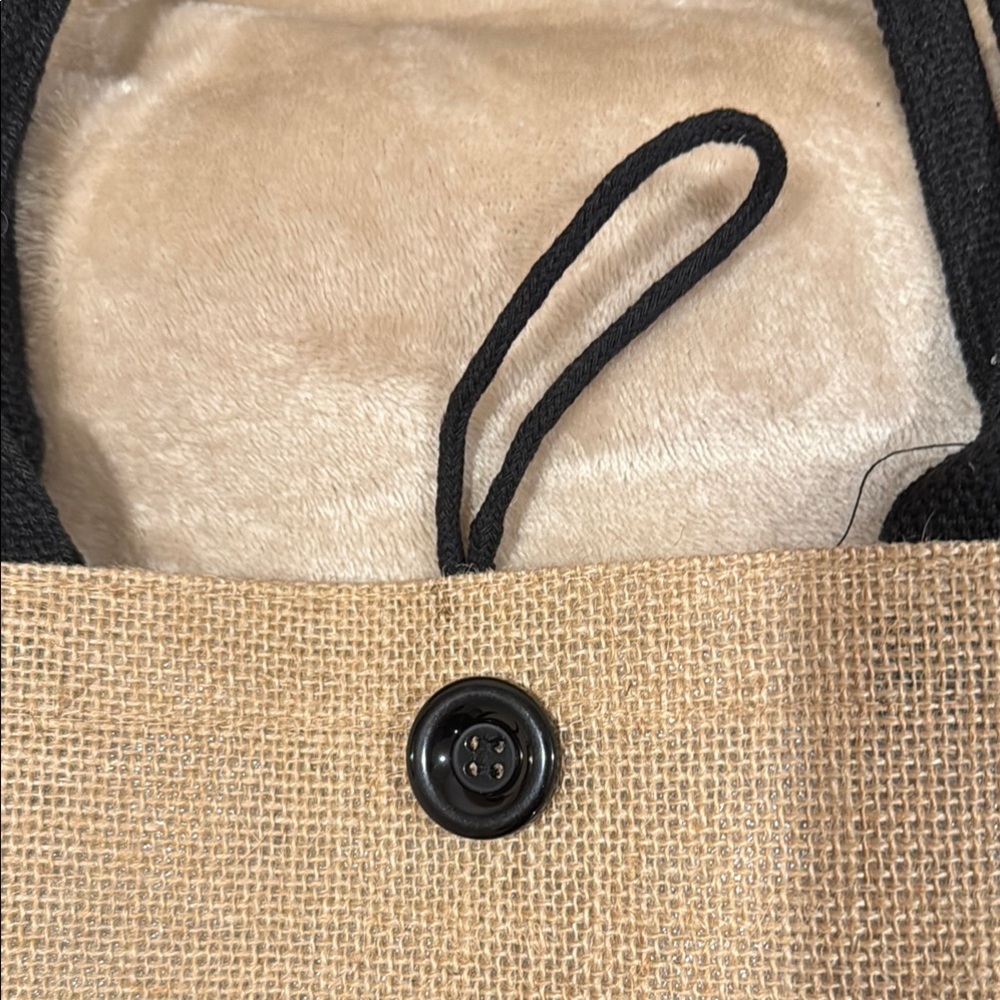 BNWNT Handmade Black and Tan Women's Tote Bag - Picture 7 of 8